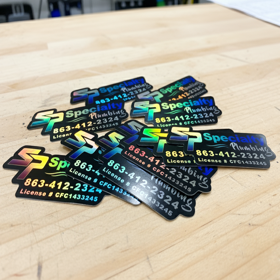 Die Cut Holographic Stickers