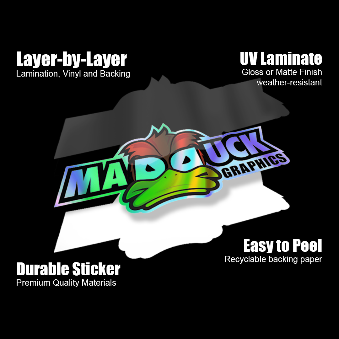 Die Cut Holographic Stickers
